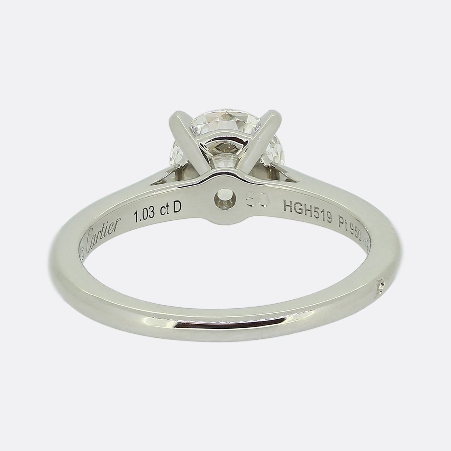 Cartier 1.03 Carat Diamond Solitaire Ring