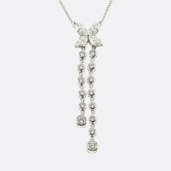 Tiffany & Co. Victoria Double-Drop Diamond Necklace