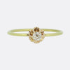 Vintage 0.12 Carat Diamond Stackable Flower Ring