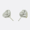 Multi Diamond Cluster Heart Earrings