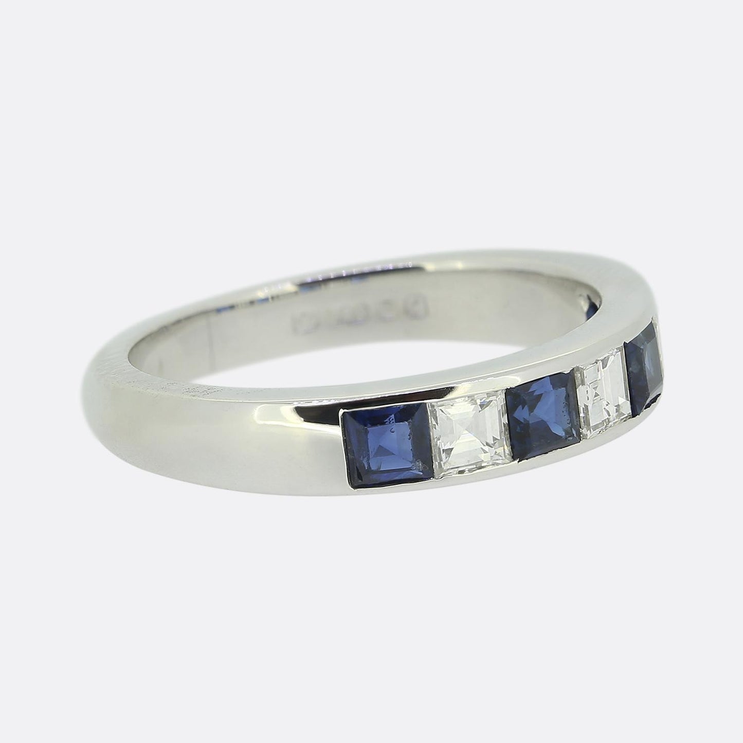 Vintage Sapphire and Diamond Band Ring