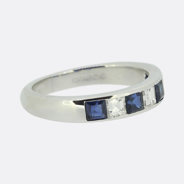 Vintage Sapphire and Diamond Band Ring
