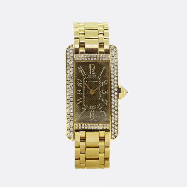 Cartier Tank Américaine Diamond Quartz Wristwatch Ref 2482
