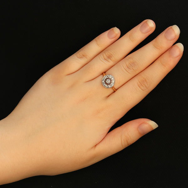 Edwardian Old Cut Diamond Cluster Ring