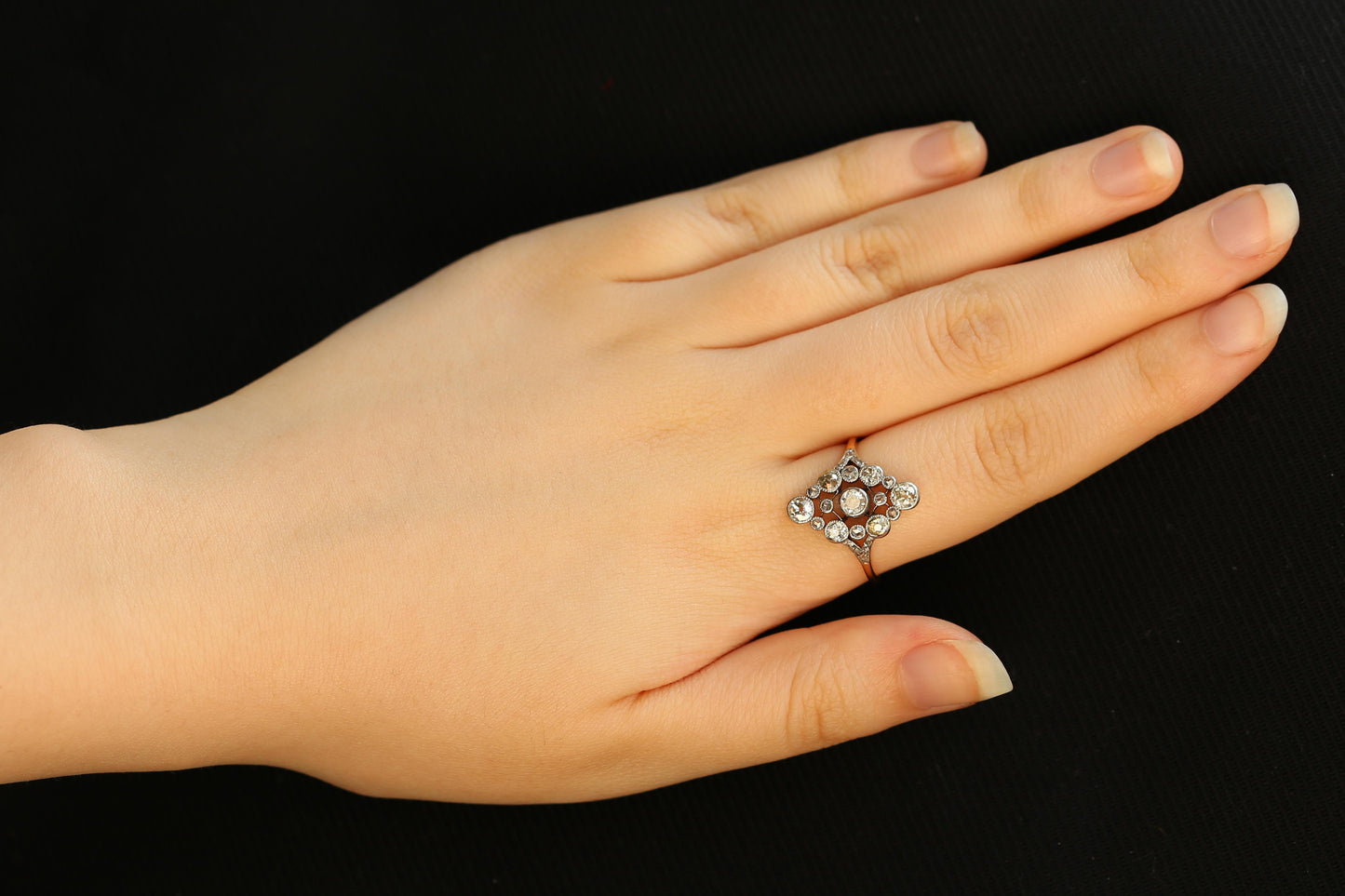 Edwardian Diamond Navette Ring