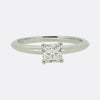 Tiffany & Co. 0.66 Carat Princess Cut Diamond Solitaire Ring