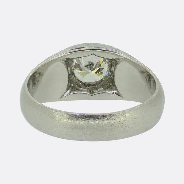 Antique 1.10 Carat Single-Stone Diamond Ring