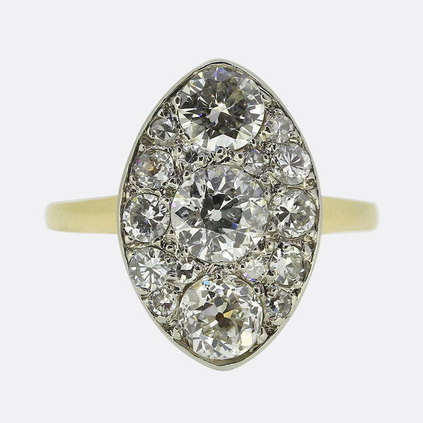 Antique Diamond Navette Ring