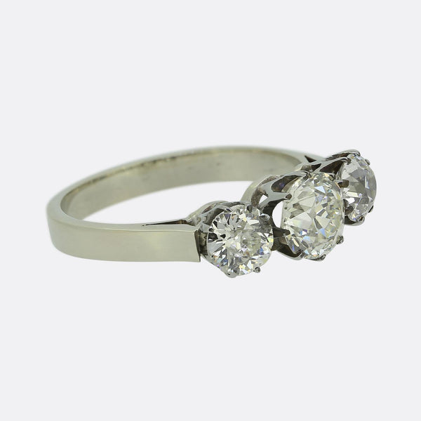 Antique Diamond Three-Stone Ring