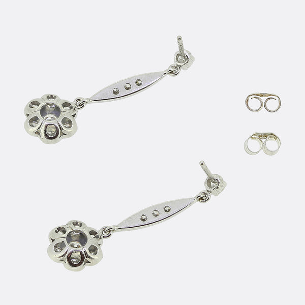 Vintage Diamond Drop Earrings