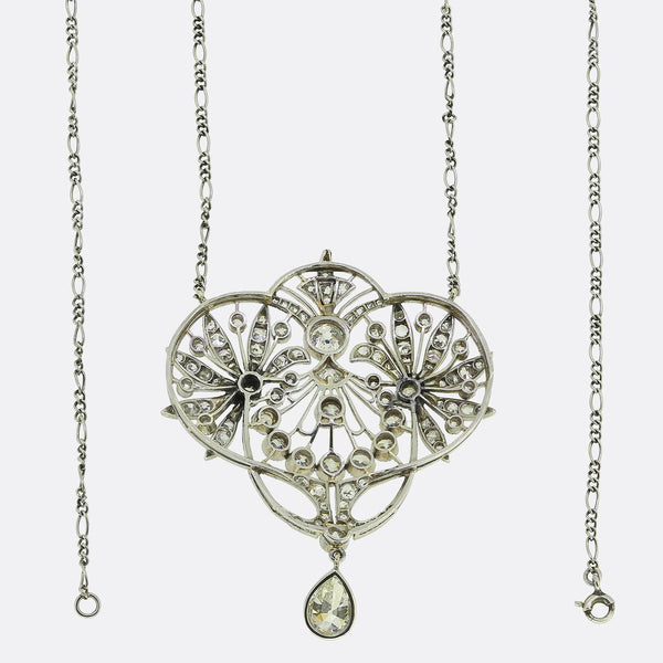 Art Deco Diamond Drop Necklace