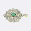 Art Deco Emerald and Diamond Pendant