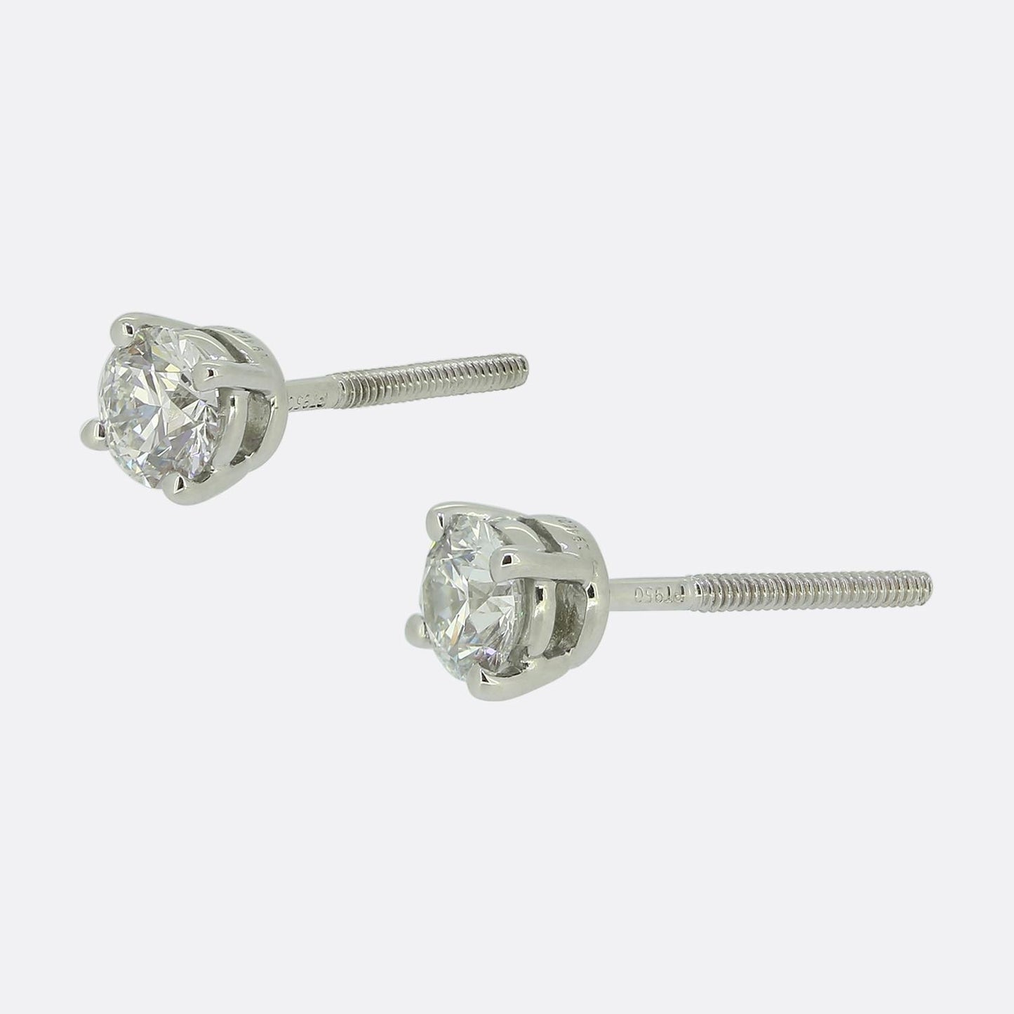 Tiffany & Co. 0.54 Carat Diamond Stud Earrings