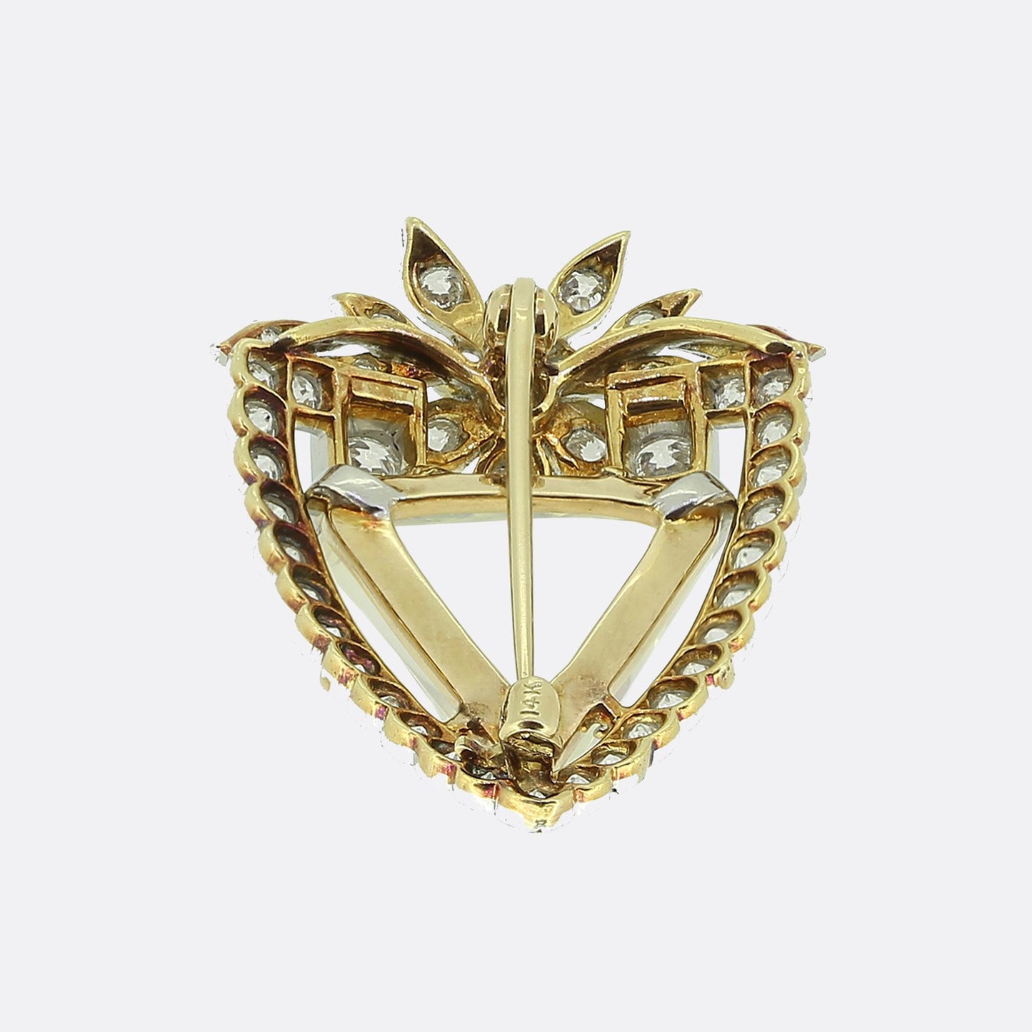 Edwardian Moonstone and Diamond Brooch