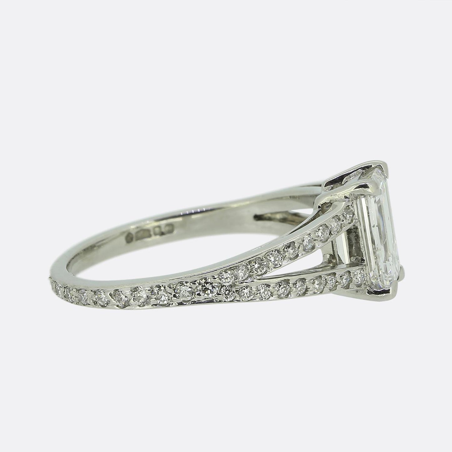 Hirsh 1.01 Carat Emerald-Cut Diamond Engagement Ring