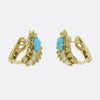 Vintage Turquoise and Diamond Earrings
