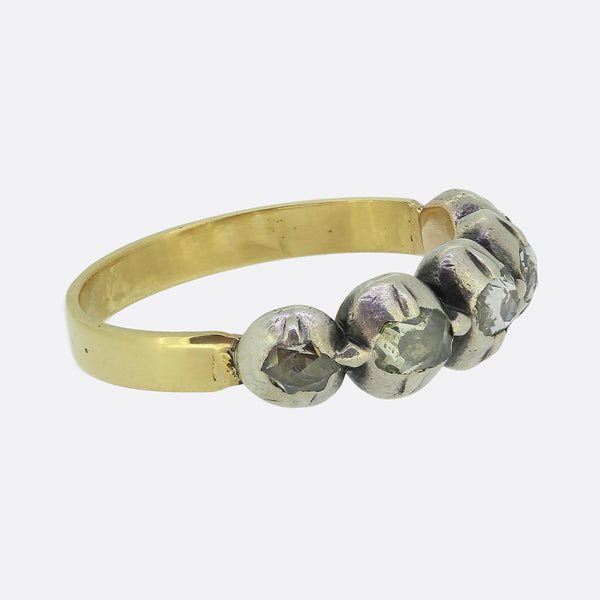Georgian Diamond Five-Stone Ring