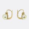 Natural Pearl and Diamond Drop Earrings