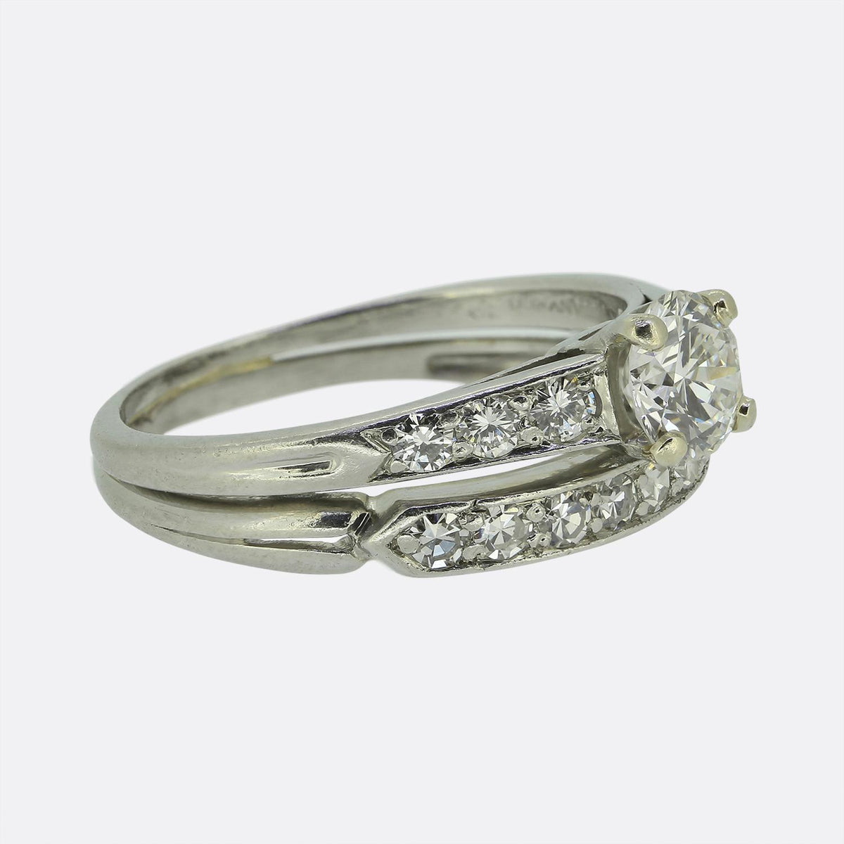 Tiffany & Co. 0.62 Carat Diamond Bridal Ring Set