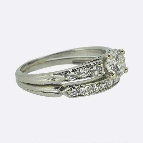 Tiffany & Co. 0.62 Carat Diamond Bridal Ring Set