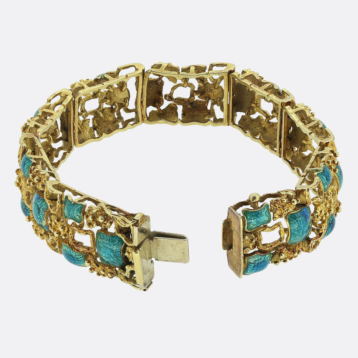 Vintage Enamelled Gold Bracelet