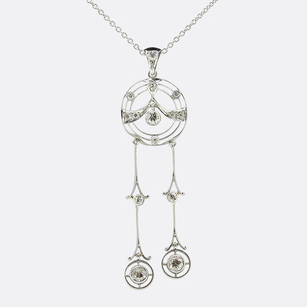 Art Deco Diamond Négligée Necklace