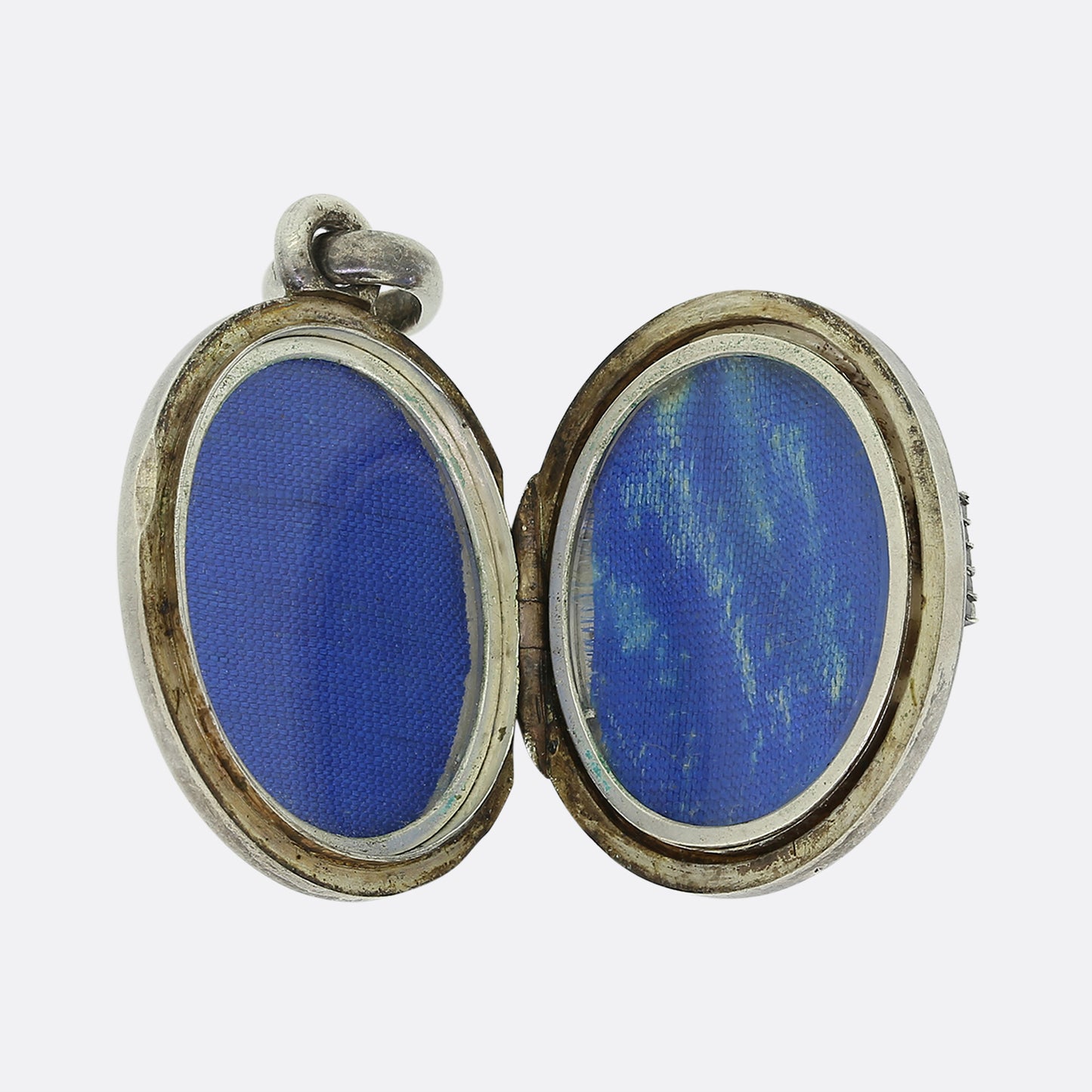 Antique Turquoise and Diamond Initial Locket