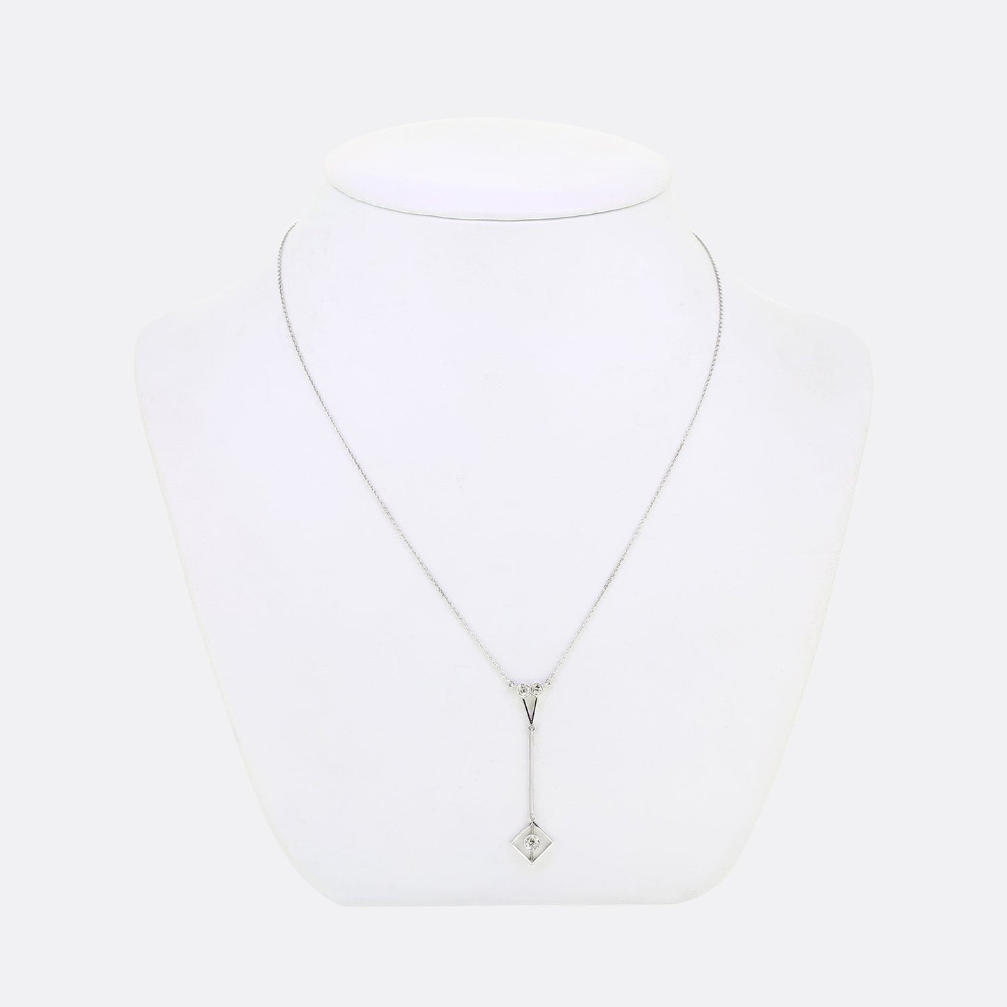 Art Deco Diamond Drop Necklace