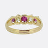 Edwardian Five-Stone Ruby and Diamond Ring