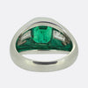 3.00 Carat Emerald and Diamond Three-Stone Ring