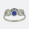 Edwardian Sapphire and Diamond Three-Stone Ring