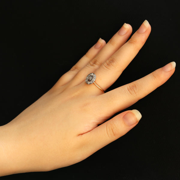 Edwardian Old Cut Diamond Cluster Ring