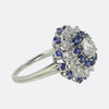 Vintage Sapphire and Diamond Cluster Ring