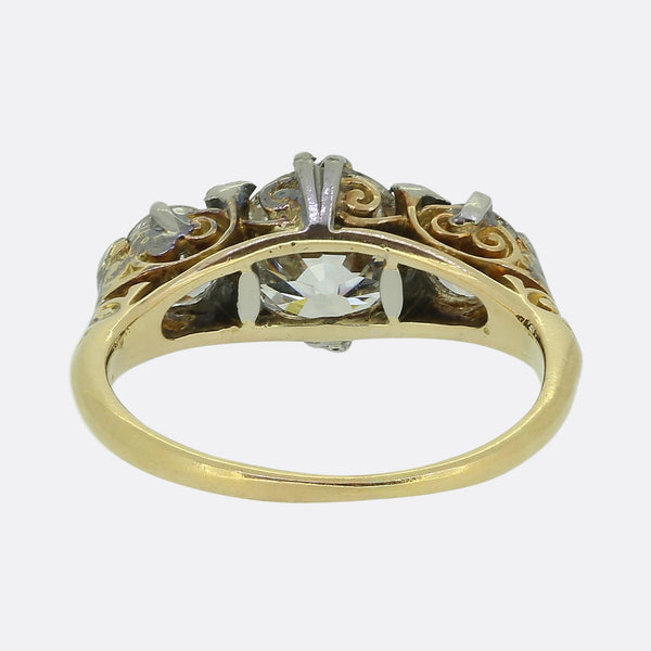 Victorian Diamond Three Stone Ring