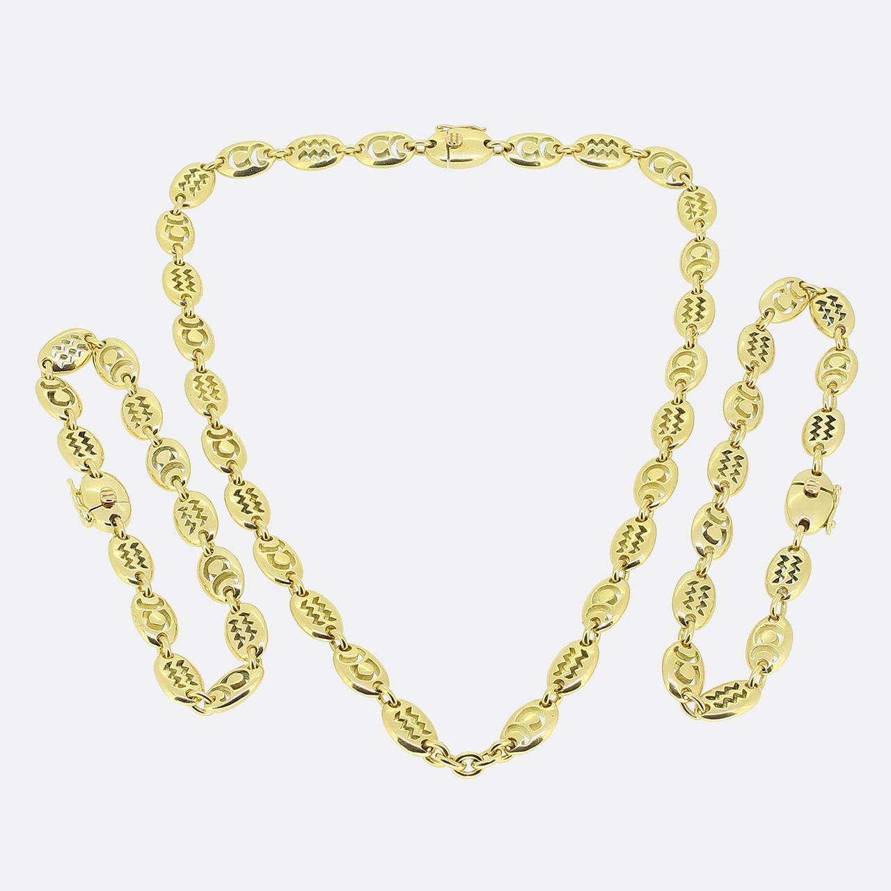 Van Cleef & Arpels Zodiac Bracelet Necklace Set