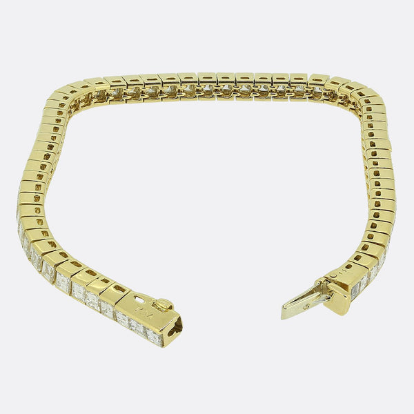 Van Cleef & Arpels 10.00 Carat Diamond Line Bracelet