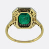 Art Deco 1.80 Carat Emerald and Diamond Cluster Ring