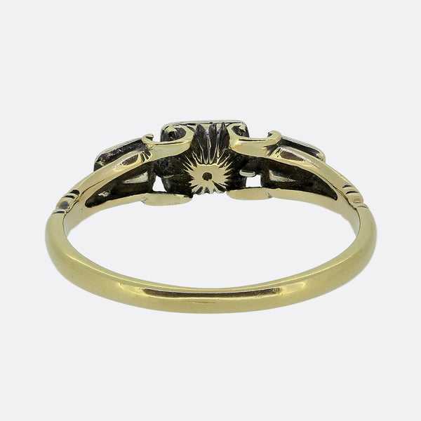 Georgian Table-Cut Diamond Three-Stone Ring