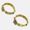 Victorian Emerald Ruby and Enamel Posy Bracelet Set