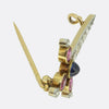 Edwardian Sapphire and Diamond Sword Brooch