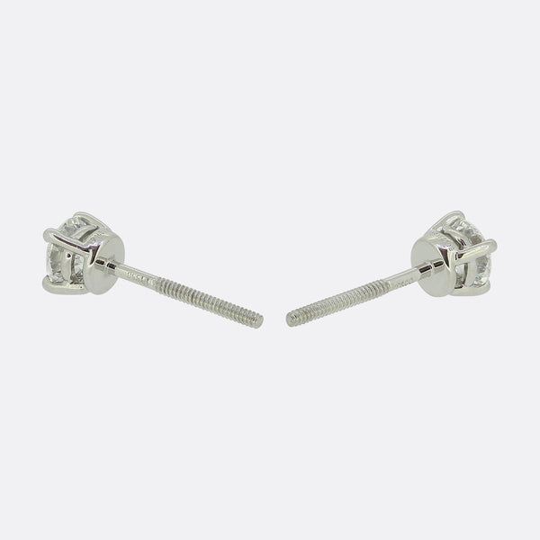 Tiffany & Co. 0.54 Carat Diamond Stud Earrings