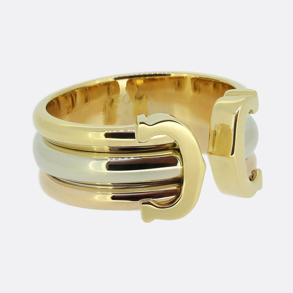 Cartier Double C Tri-Colour Ring Size N (54)