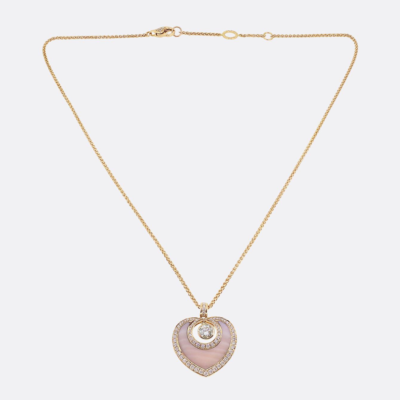 Boodles Sophie Diamond and Mother of Pearl Pendant Necklace
