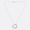 Tiffany & Co. Open Heart Diamond Pendant Necklace
