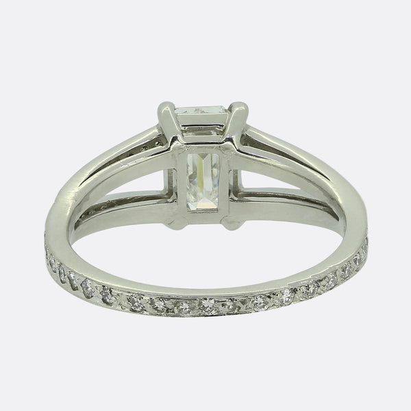 Hirsh 1.01 Carat Emerald-Cut Diamond Engagement Ring