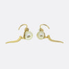Natural Pearl and Diamond Drop Earrings