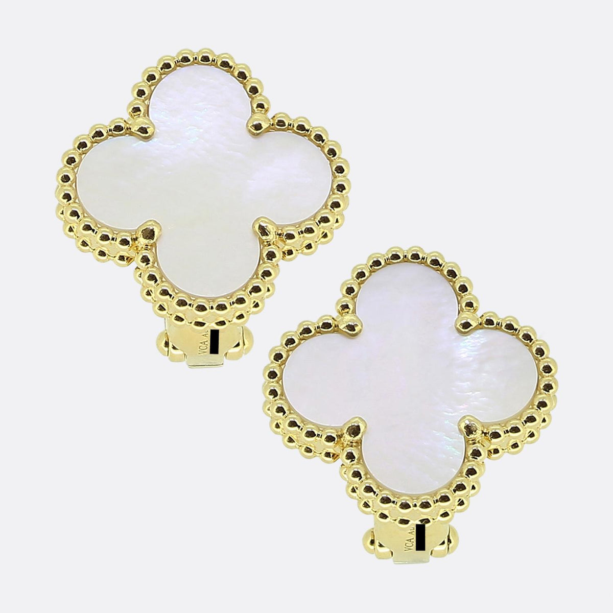 Van Cleef & Arpels Vintage Alhambara Mother of Pearl Earrings