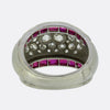 1940s Ruby and Diamond Bombe Ring