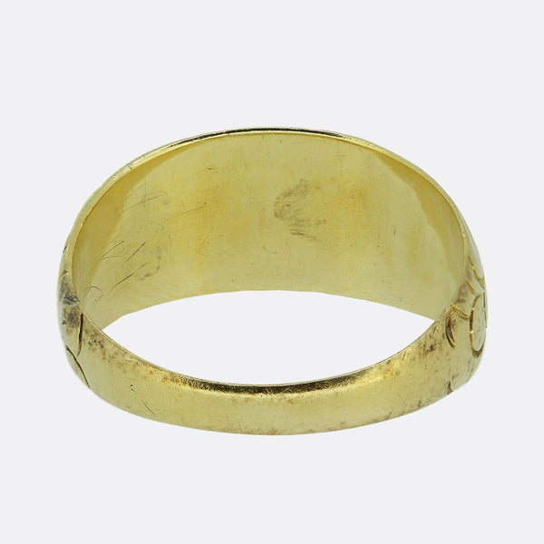 Georgian H.R Initial Patterned Ring