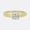 Asprey 0.87 Carat Cushion Cut Diamond Solitaire Engagement Ring